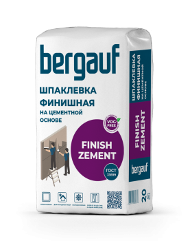 Шпатлевка Bergauf Finish Zement белая 20 кг