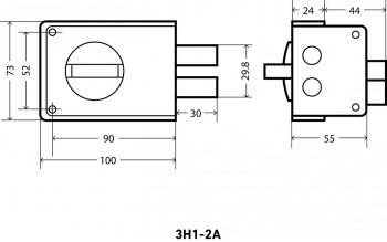 Замок накладной Аллюр 3Н1-2А