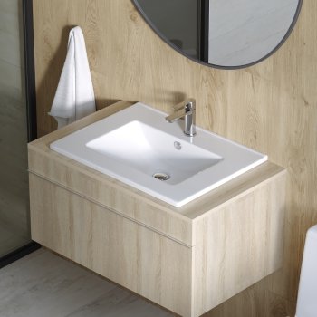 Раковина Sanita Luxe Quadro фарфор прямоугольная цвет белый