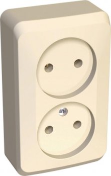Розетка силовая накладная Schneider Electric Этюд крем.