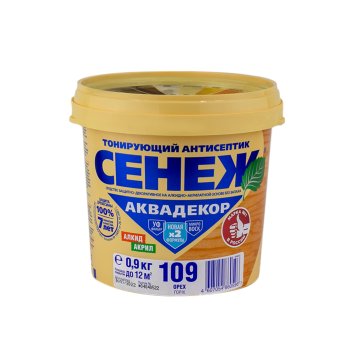 Антисептик Сенеж Аквадекор декоративный орех 0,9 кг