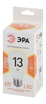 Лампа светодиодная Эра E27 13Вт 2700К теплый белый свет