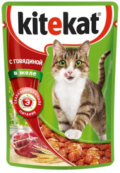 Корм консервированный для кошек Kitekat Говядина 85г