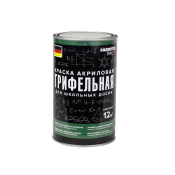 Краска ABC-Farben Farbitex Профи акриловая для школьных досок черная 1 л матовая