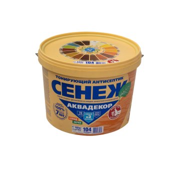Антисептик Сенеж Аквадекор декоративный лиственница 9 кг