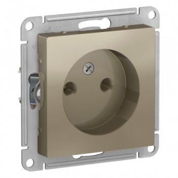 Розетка силовая встраиваемая Schneider Electric AtlasDesign без заземления шампань