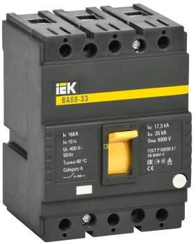 Автоматический выключатель силовой IEK ВА 88-33 3P 160А 35кА