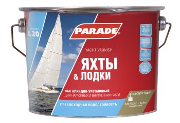 Лак Parade L20 яхтный бесцветный 2,5 л полуматовый