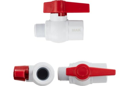 Кран шаровый ручка - рычаг 1/2" ВН-НР ABS пластик