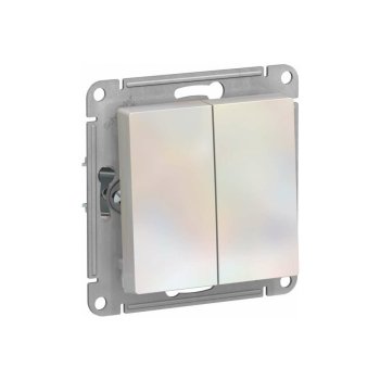 Выключатель встраиваемый Schneider Electric AtlasDesign 2 кл. жемчуг без подсветки