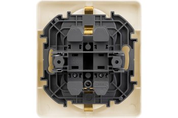 Розетка силовая двойная встраиваемая Legrand Inspiria с заземлением слоновая кость