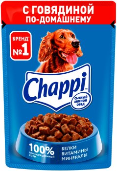 Корм консервированный для собак Chappi Говядина по - домашнему  85г