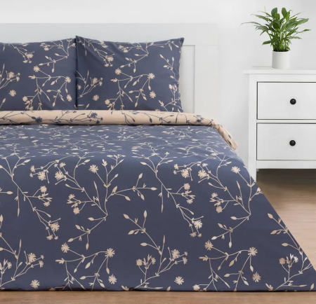 Комплект постельного белья Flowers евро поплин