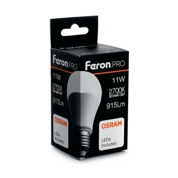 Лампа светодиодная Feron Pro E27 11Вт 2700К теплый белый свет