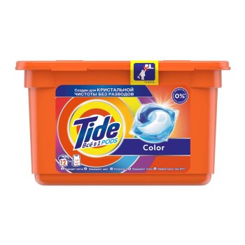 Капсулы для стирки белья Tide Color 0,2 л для цветного белья для стиральных машин