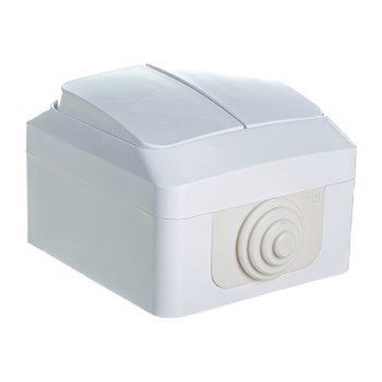 Выключатель накладной Schneider Electric Этюд IP44 2 кл. белый без подсветки