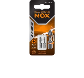 Бита NOX STRONG PH2 25 мм 2 шт.