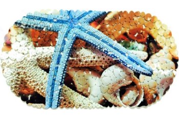 Коврик для ванной комнаты Морская звезда 36х67см цвет коричневый
