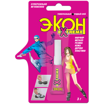 Клей секундный Экон Экстрим прозрачный 3 гр