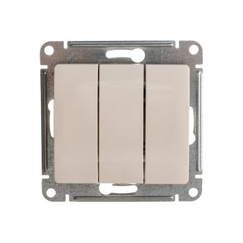 Выключатель встраиваемый Schneider Electric Glossa 3 кл. бежeвый без подсветки