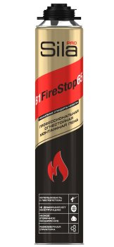 Пена монтажная огнестойкая летняя Sila B1 FireStop под пистолет 850 мл
