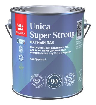 Лак Tikkurila UNICA SUPER STRONG универсальный бесцветный 2,7 л высокоглянцевый