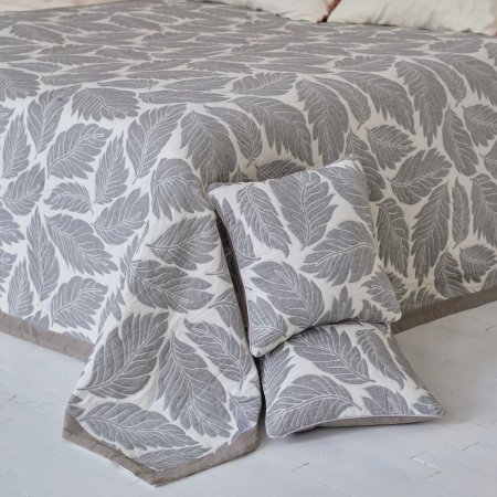 Покрывало Этель Cotton 240х220 см бело-серый