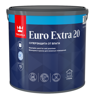 Краска водно-дисперсионная Tikkurila Euro Extra 20 основа для колеровки основа C 2,7 л
