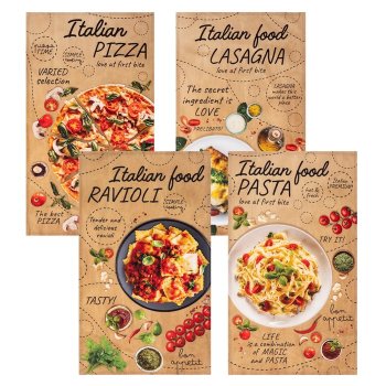 Комплект кухонных полотенец Italian food  73х40 см 4 шт