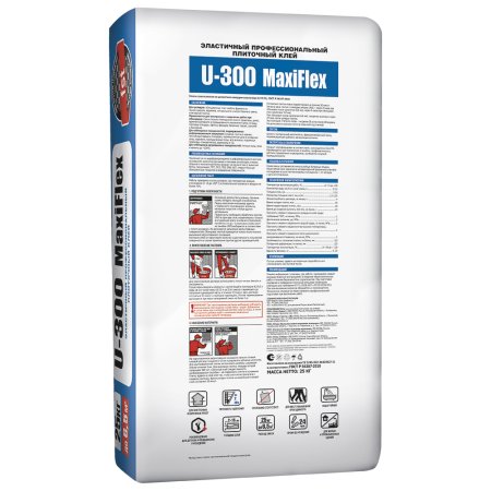 Клей для керамогранита U300 MaxiFlex Юнис 25 кг