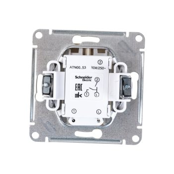 Выключатель встраиваемый Schneider Electric AtlasDesign 2 кл. бежeвый с подсветкой