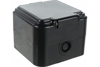 Розетка силовая накладная STEKKER Брест IP44 с заземлением черный