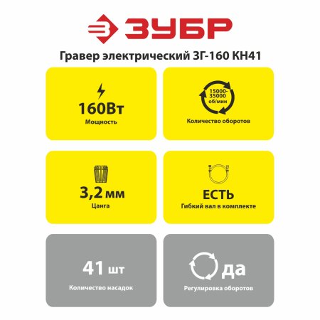 Гравер Зубр ЗГ-160 КН41 160Вт