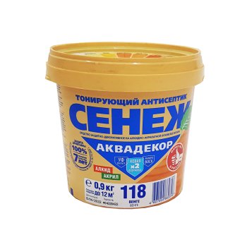 Антисептик Сенеж Аквадекор декоративный венге 0,9 кг
