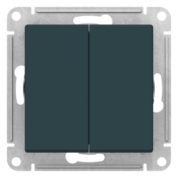 Выключатель встраиваемый Schneider Electric AtlasDesign 2 кл. изумруд без подсветки
