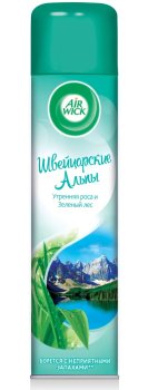 Освежитель воздуха AirWick Швейцарские Альпы Утренняя роса и Зеленый лес 290 мл