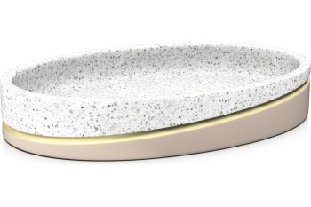 Мыльница TERRAZZO полирезина цвет белый