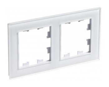 Рамка Schneider Electric AtlasDesign Nature 2 поста, цвет органическое стекло белый