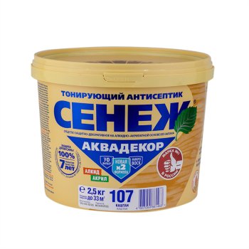 Антисептик Сенеж Аквадекор декоративный каштан 2,5 кг