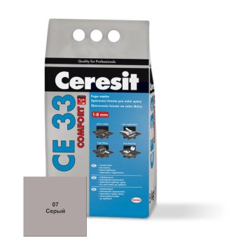 Затирка CE33 Ceresit серый (Фольга) 5 кг