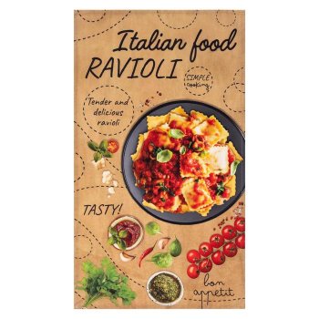 Комплект кухонных полотенец Italian food  73х40 см 4 шт