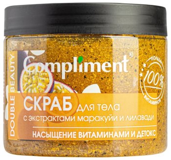 Скраб для тела Compliment Детокс Маракуйя и лилавади 400 мл тонизирование