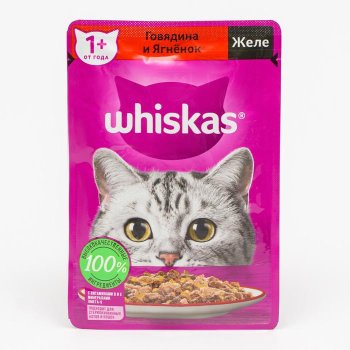 Корм консервированный для кошек Whiskas Говядина Ягненок  75г