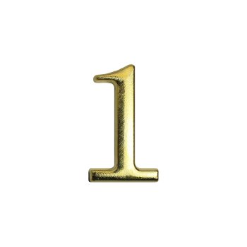 Цифра дверная №1 золото металл