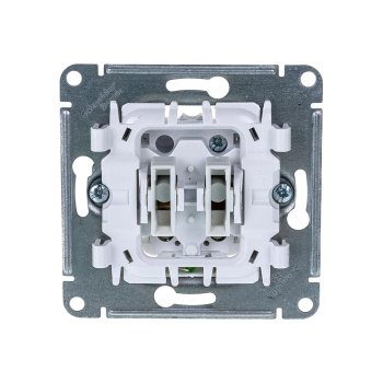Выключатель встраиваемый Schneider Electric Glossa 2 кл. белый с подсветкой