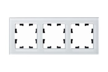 Рамка Schneider Electric AtlasDesign Nature 3 поста, цвет органическое стекло белый